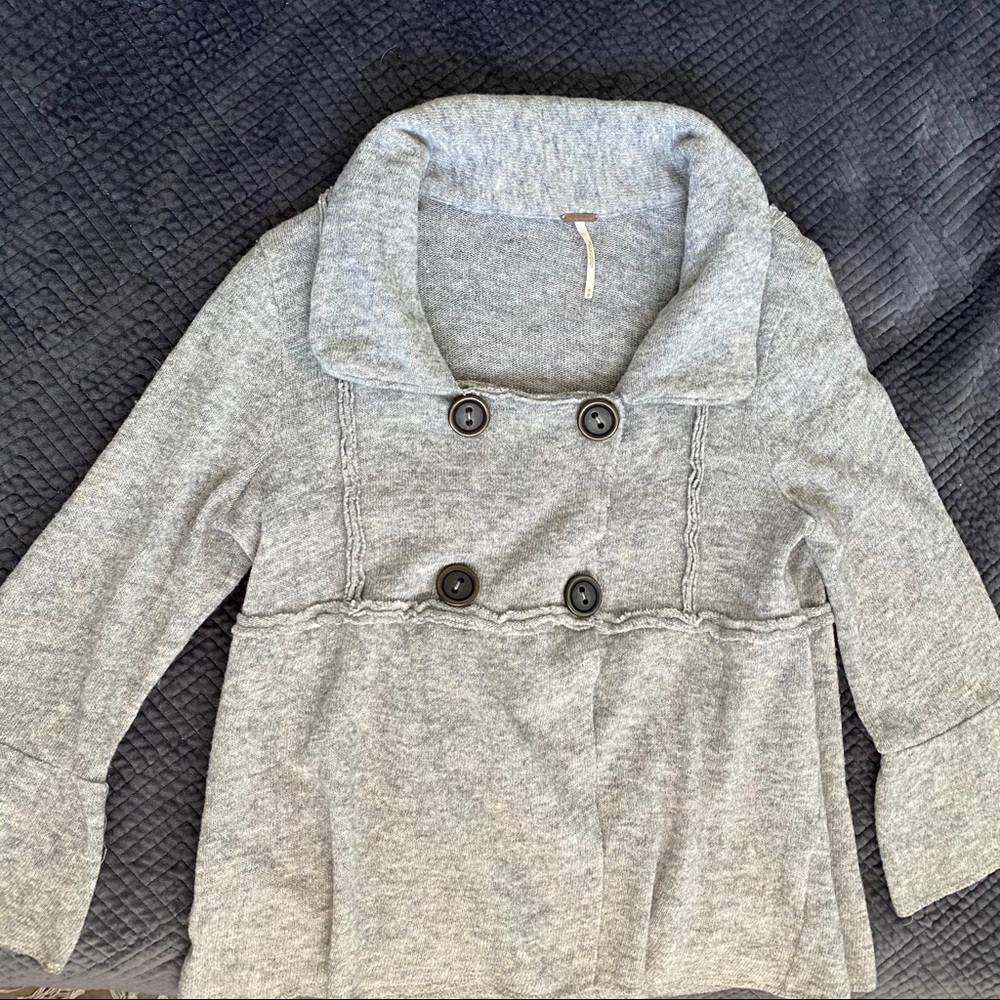 Free People Lambswool Babydoll Cardigan